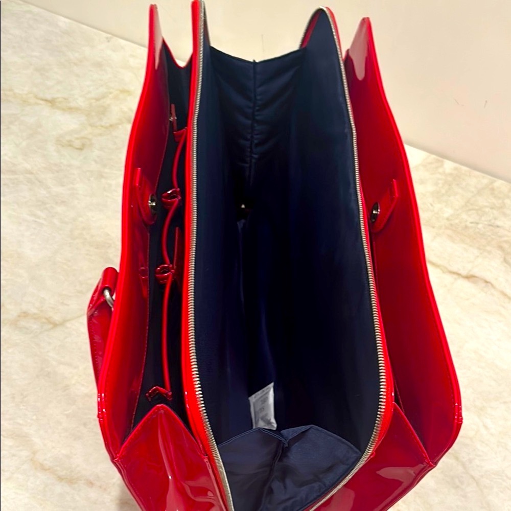 My Best Friend is a Bag | Lindsay 17” Red Vegan Laptop Tote Bag.NWT - Picture 10 of 11